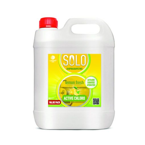 SOLO Καθαριστικό με Χλώριο (λεπτόρευστο) Lemon Fresh 1